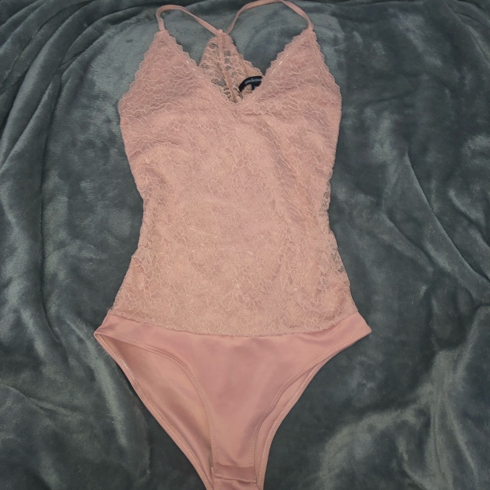 Rose Pink Lace Body Suit
